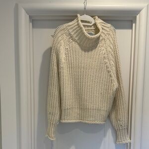 En Saison Cream Knit Turtleneck Sweater